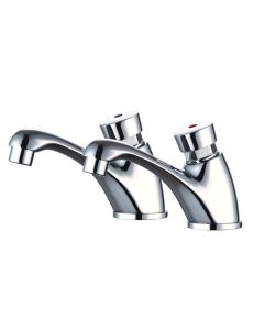 RAK Non Concussive Self Closing Basin Taps (Pair) | Commercial Washrooms