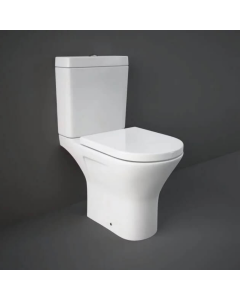 RAK-Resort Mini Close Coupled Full Access Open Back WC Pan | Wrap Over Seat | Commercial Washrooms