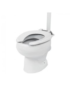 White Open Front Toilet Seat Ring for School Toilet Pans