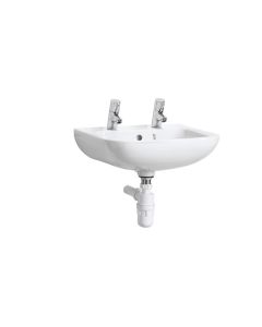 Armitage Shanks HTM64 Portman 21 40cm Washbasin - 2 tap holes with overflow and chainstay hole