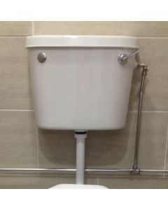 Blanc Low Level Lever Operated Ceramic Toilet Cistern