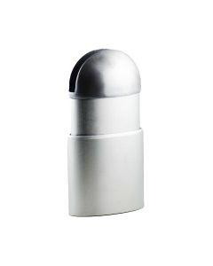 Oval Adjustable Height Cubicle Leg (Single Slot) - Aluminium - 18-21mm