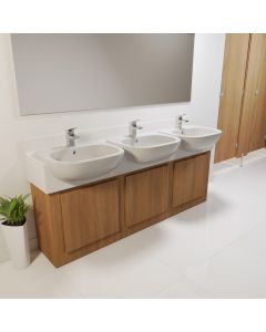 Solid Surface Vanity Unit (Semi-Recessed Style)