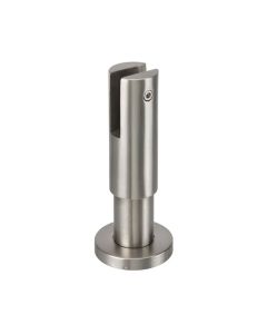 Low Level Height Adjustable Cubicle Support Leg - Satin Stainless Steel 