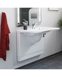 Pressalit Manual Height Adjustable Basin Bracket and Wash Basin Pack | Commercial Washrooms
