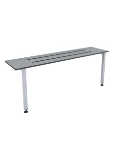 Grey Wall to Floor L Shape Bench Seat