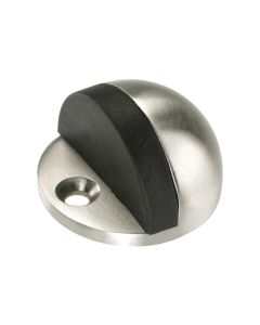 Oval Door Stop - Satin Stainless Steel