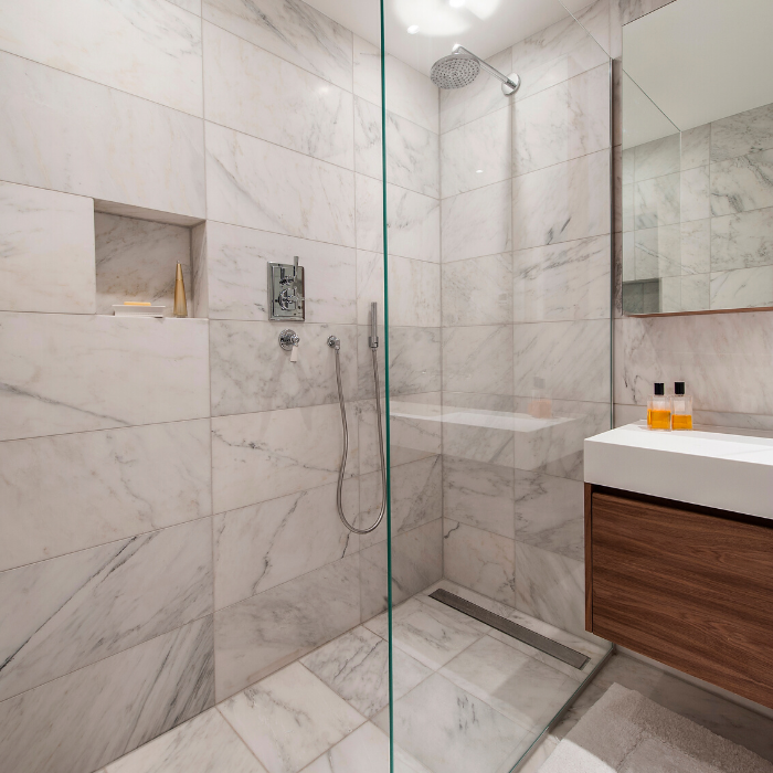 On The Level Linear Wet Room Drainage Kit with Channel Grating