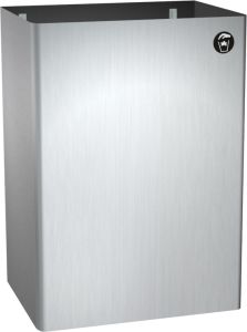 ASI Traditional Stainless Steel Surface Mounted Waste Bin, 46L