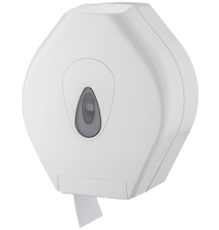 NymaPRO Toilet Roll Dispenser, Plastic, White With Clear Level Indicator