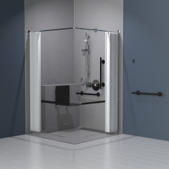 NymaSTYLE Concealed Valve Doc M Shower Pack with Luxury Grab Rails and Slimline Shower Seat