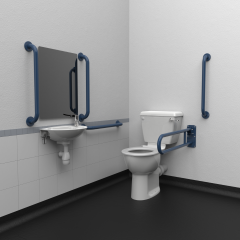 NymaCARE Close Coupled Doc M Toilet Pack with Concealed Fixing Grab Rails