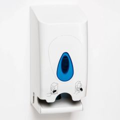 Modular Standard Twin Roll Dispenser, Plastic, White
