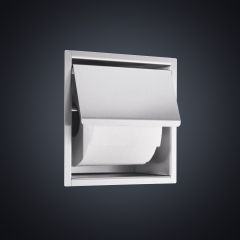 Prestige Flush Mounted Toilet Paper Dispenser (Satin Stainless Steel)