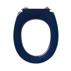 Blue Toilet Seat, No Cover, for Armitage Shanks Contour 21 305mm High Toilet Pan
