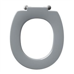 Grey Armitage Shanks Contour 21 Toilet Seat For 355mm High Pan, No Cover,