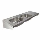 Twyford Hospital Sink with double sink and drainer (1800mm)