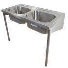 Twyford Stainless Steel Double Bowl Hospital Sink