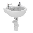 2 tap holes Armitage Shanks Sandringham 21 Small Washbasin (35cm)