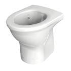 Dudley Resan Raised Height Back to Wall Toilet Pan V2, Polished Gloss Effect - Plain Seat