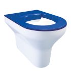 DVS Back to Wall Vandal Resistant Toilet Pan with Blue Seat
