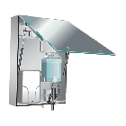 ASI Velare™ Behind the Mirror System - Stainless Steel Cabinet With Frameless Mirror, Liquid Soap Dispenser And High-speed Hand Dryer (208-240v)