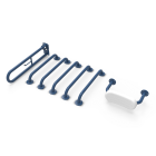 Fitzroy Of London Grab Rail Only Doc M Toilet Pack with Steel Exposed Fixings and Back Rest