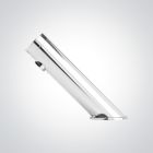 Brushed Chrome Angled Dolphin Deck Mounted Touch Free Infrared Sensor Tap - with Mains Transformer