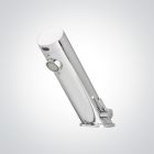 Dolphin Angled Deck Mounted Infrared Sensor Tap with Manual Temperature Control Lever - Brushed Chrome, Mains Powered