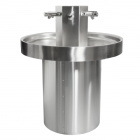 KWC DVS Six Person Stainless Steel Circular Wash Trough - Non-Concussive Taps SANX600
