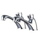 RAK Non Concussive Self Closing Basin Taps (Pair) | Commercial Washrooms