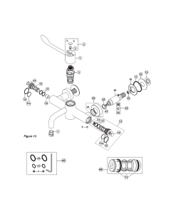Spare Parts for Armitage Shanks Markwik 21 Single Sequential Lever Medical Tap with Bioguard | Diagram