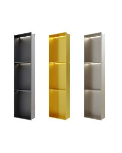 Vertical Recessed Shower Shelf With LED 300mm x 1200mm