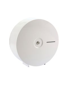 Dolphin Elements Jumbo Toilet Roll Dispenser (White Steel)