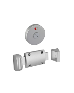 Curved Satin Anodised Aluminium Toilet Cubicle Indicator Bolt