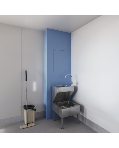 Flush Fronted Healthcare Janitorial Duct Module | B048 Bleu Oslo (Light Blue)