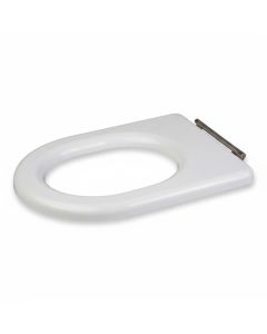 White RAK-Compact Special Needs Seat Ring for Rimless Toilet Pans | Commercial Washrooms