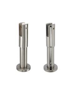 Height Adjustable Cubicle Support Leg - Satin Stainless Steel 