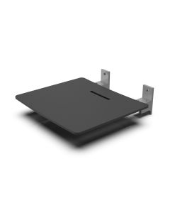 Fitzroy Of London Contemporary Slimline Wall-Mounted Shower Seat - Black
