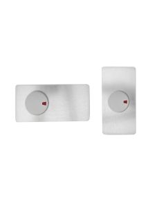 Replacement Toilet Cubicle Lock and Cover Plate - Horizontal or Vertical 