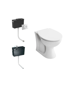 Armitage Shanks Sandringham 21 Back-to-Wall Toilet Pack (Flush Plate or Sensor Flush)