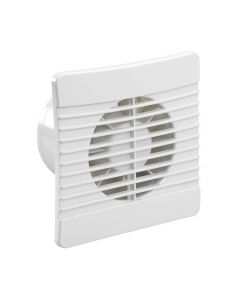 100mm Low Profile Wall Mounted Extraction Fan With Timer And Back Draught Shutter