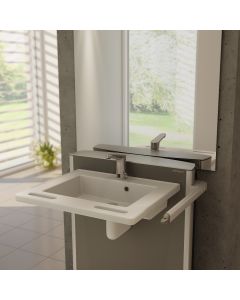 Pressalit SELECT Electrically Height Adjustable Bracket with MATRIX Small Wash Basin Pack