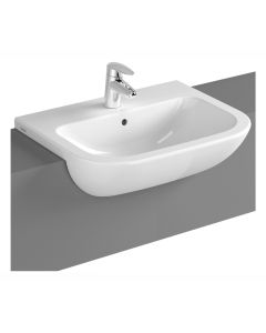 Vitra S20 Semi Recessed Wash Hand Basin (550mm) - 1 tap hole