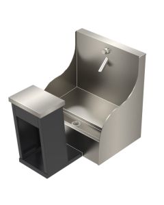 Stainless Steel Anti-Ligature Wudu Washing and Ablution Station | 1 User