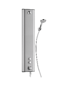 Delabie SECURITHERM Shower Panel with Fixed Shower Head and Handset, 792344