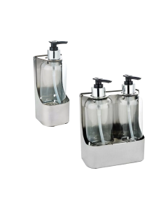 Brushed Stainless Steel Soap Bottle Holder - Single | Commercial Washrooms