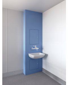 Flush Fronted Healthcare Basin IPS Unit with Hinged and Lockable Access Panels