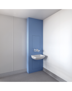 Flush Fronted Healthcare Basin IPS Unit with Thermostatic Tap | B048 Bleu Oslo (Light Blue)