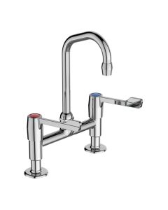 Armitage Shanks Markwik Pillar Mixers with 150mm Levers | Commercial Washrooms